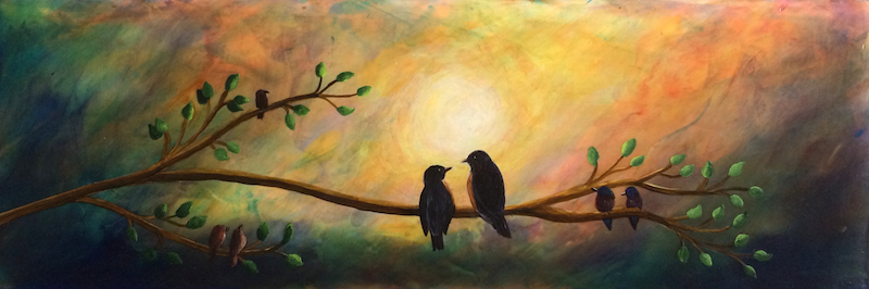 Song at Sunset – Bird Paintings