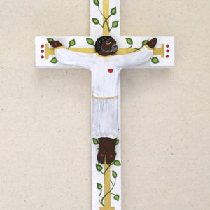 Small hand painted African crucifix