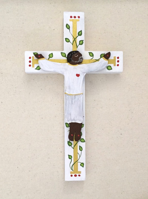 Small hand painted African crucifix