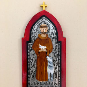 religious icon, St. Francis, wall art, sacred art